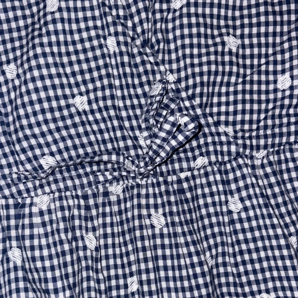 Gently Loved Embroidered Gingham Faux-Wrap Tie-Waist Midi Dress by Madewell - Picture 5 of 16